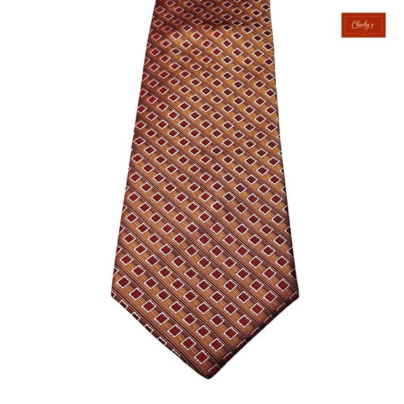 True Forum Orange/Red 100% Silk Tie 60" Long 4" Wide(ID159) - Picture 2 of 8